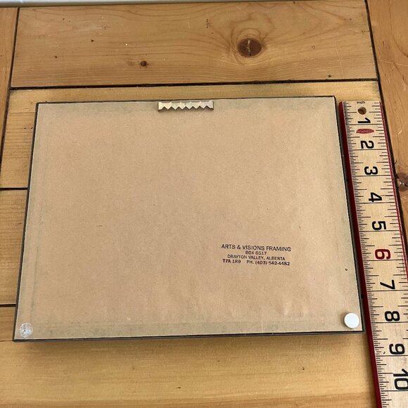 English Tatched Cottage Crewel Embroidery Completed Framed Picture 8.25x10.75" - Picture 6 of 6